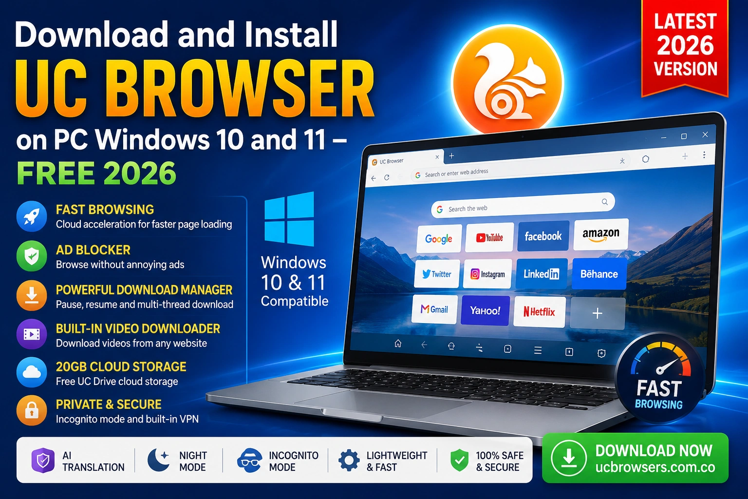 Download and Install UC Browser on PC Windows 10 and 11 – Free 2026